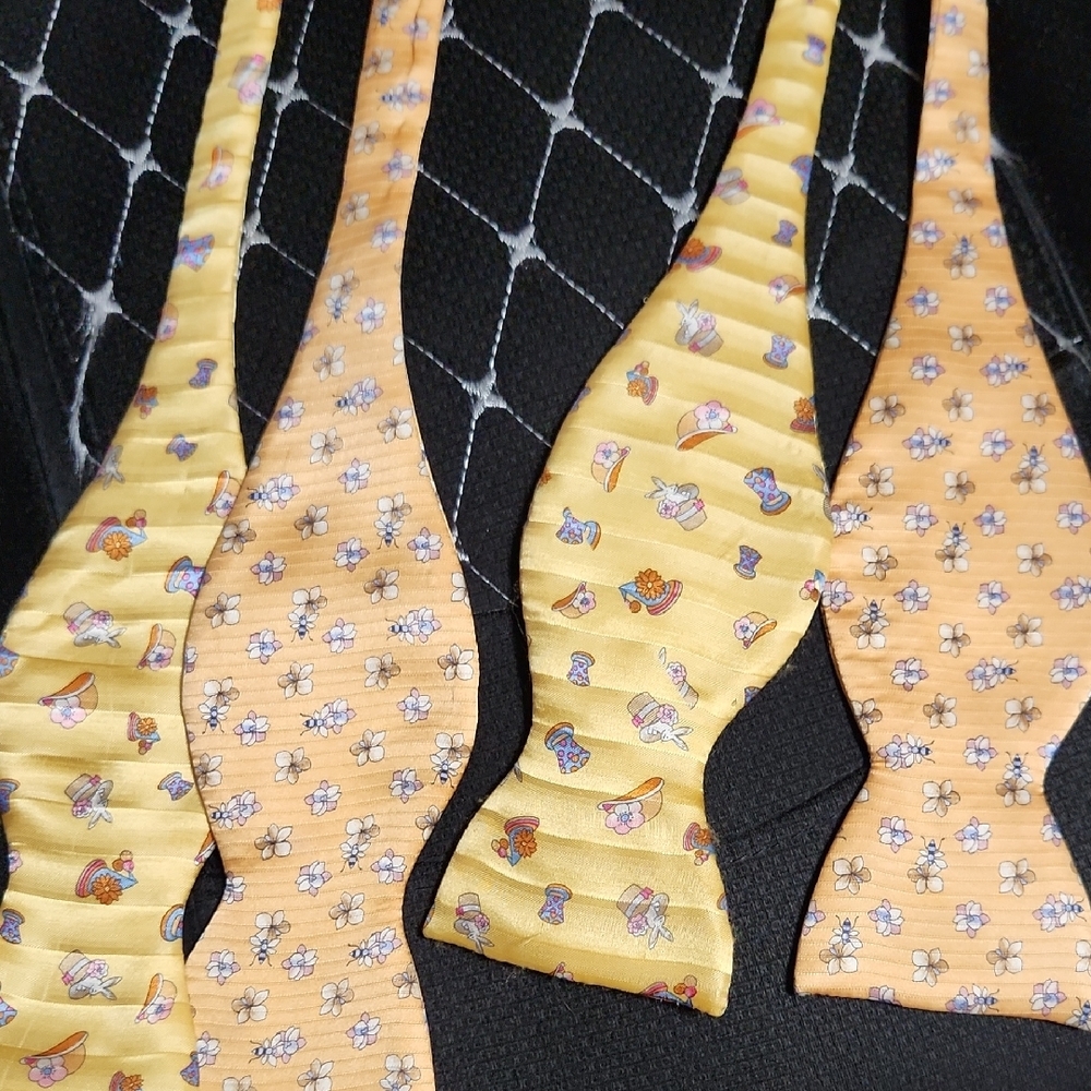 Two Leonard Paris Silk Bowties